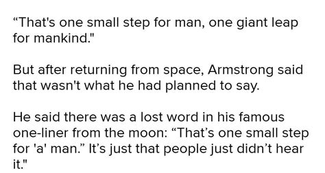 What Does Neil Armstrong Mean When He Says One Small Small Step For A