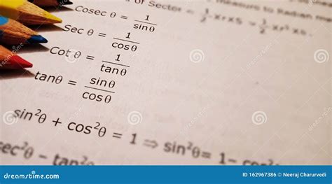 Trigonometry Formula Displayed With Multiple Colors Combination On