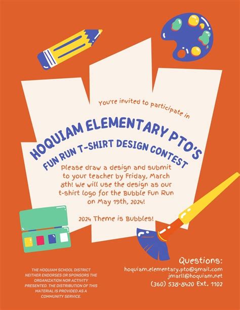 Pto T Shirt Design Contest Flyer 2024 Central Elementary