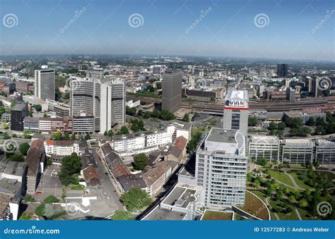 Panorama Of The City Center Of Essen Stock Photos - Image: 12577283