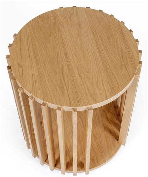 Stolik okrągły DRUM 53 cm naturalny Woodman Meble sklep meble pl