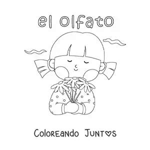 Dibujos Del Sentido Del Olfato Para Colorear Gratis Coloreando