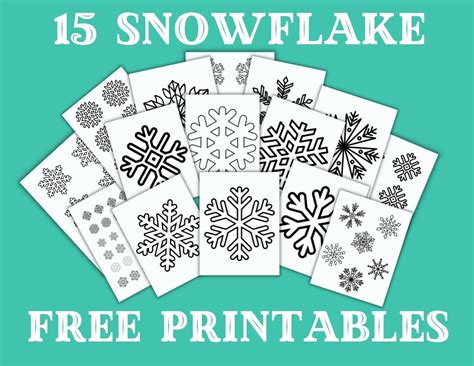 FREE Printable Snowflake Patterns (Large and Small Snowflakes ...