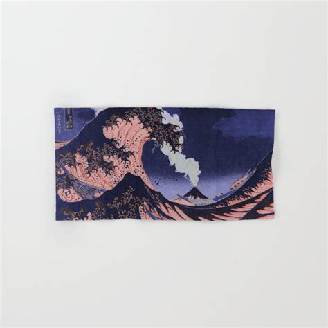 The Great Wave Off Kanagawa Mount Fuji Eruption Hand And Bath Towel By Photography By Anthony