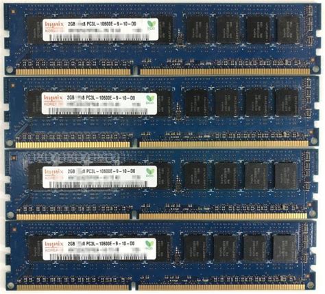 Yahooオークション 【2gb×4枚セット】低電圧版 Hynix Pc3l 10600e