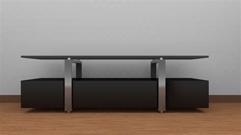 Tv Table 3d Model Game Ready Obj Fbx Blend Dae