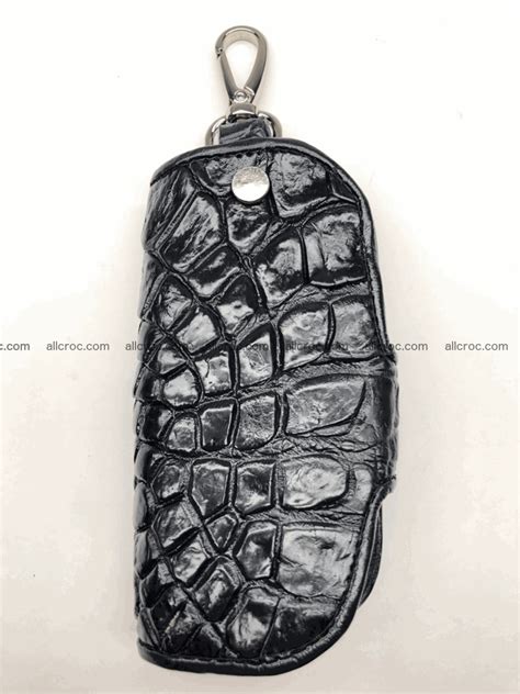 Buy Crocodile Skin Keyring Black Color