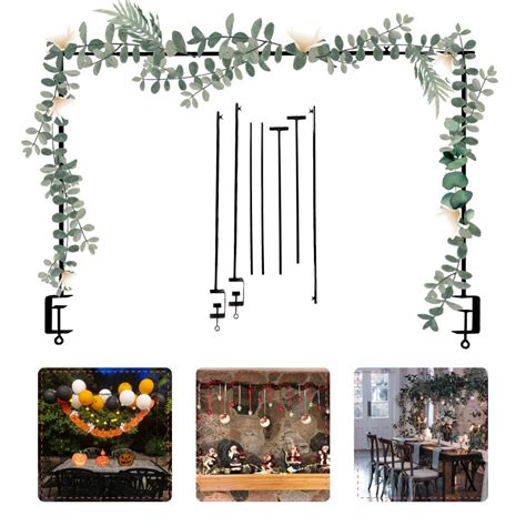 Table Decoration Metal Rod Stand Adjuctable Arch Stand For Flower