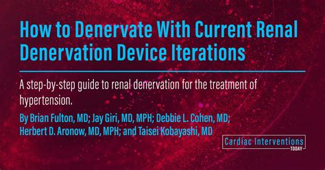 How To Denervate With Current Renal Denervation Device Iterations Cardiac Interventions Today