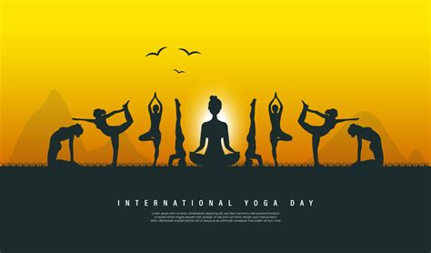 international yoga day vector illustration  vector art  vecteezy