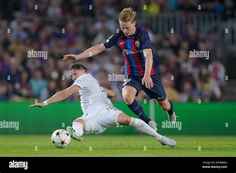 Barcelona Spain October Frenkie De Jong Of Fc Barcelona And