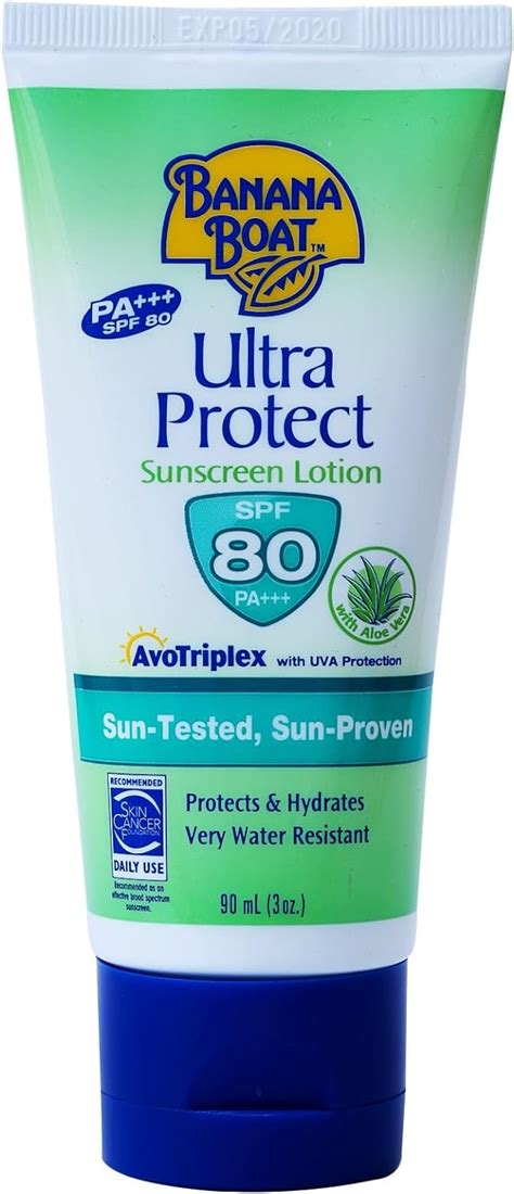 Banana Boat Ultra Protect Sunscreen Lotion Spf80 Aloe Vera Contains Vit