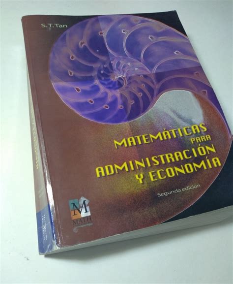 Matemáticas Para Administración Y Economía S T Tan Mercado Libre