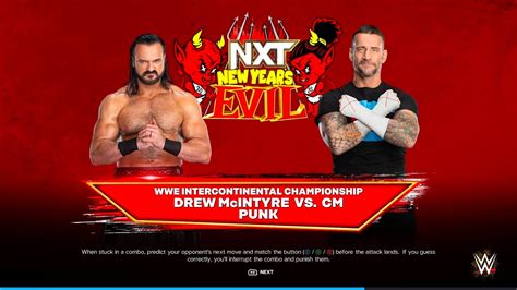 Drew Mcintyre VS Cm Punk Intercontinental Championship No Holds