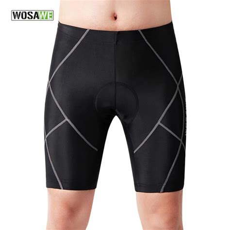 Wosawe Unisex Cycling Shorts D Gel Padded Breathable Reflective Logo