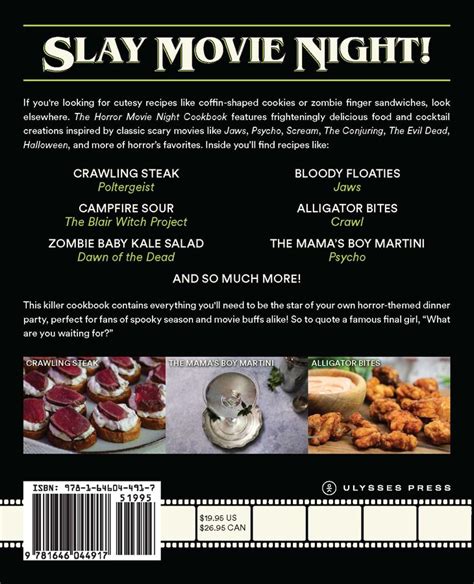 The Horror Movie Night Cookbook Book By Richard S Sargent Nevyana