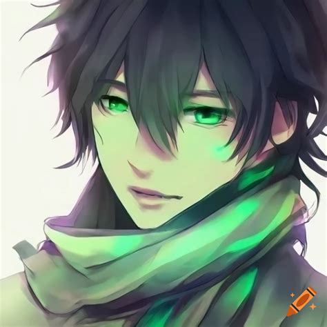 Anime Boy With Green Eyes And Black Hair