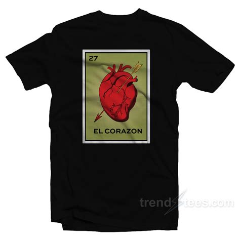 El Corazon Loteria Card T Shirt