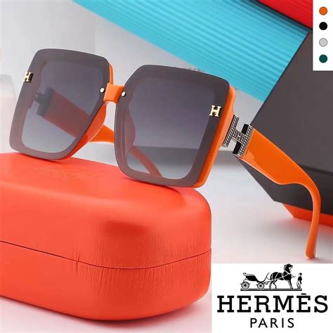 Hermès Okulary przeciwsłoneczne damskie z prostokątną oprawką