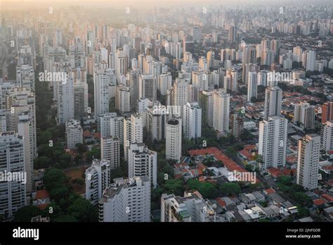 Aerial View Of Campo Belo Neighborhood Sao Paulo Brazil Stock Photo