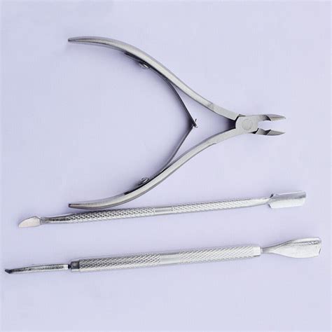 Stainless Steel Nail Cuticle Spoon Pusher Remover Cutter Nipper Clipper