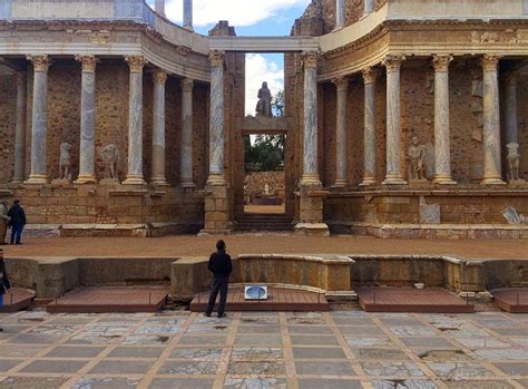 Roman Amphitheater Or Teatro Romano De Merida Photo Mérida Spain