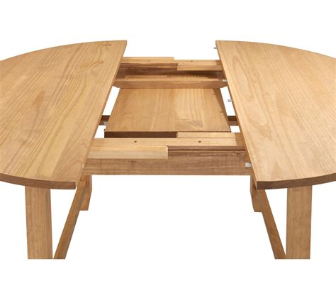 Table ronde L 120 allonge FÉLICIEN bois massif Table BUT