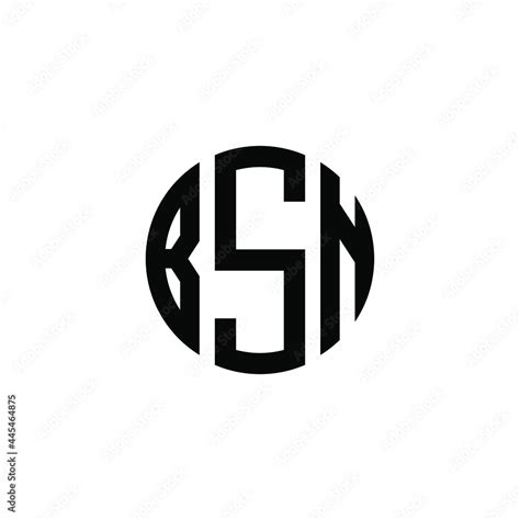 Bsn Letter Logo Design Bsn Letter In Circle Shape Bsn Creative Three