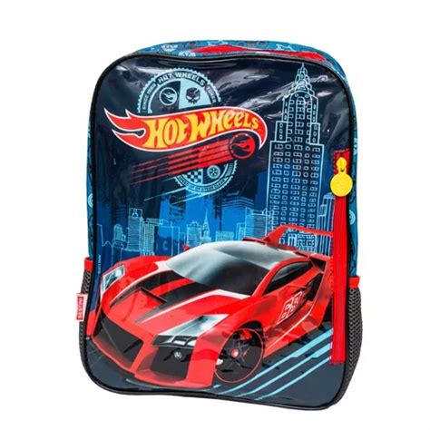 Mochila De Costas Hot Wheels Meninos Original Sestini Parcelamento Sem Juros