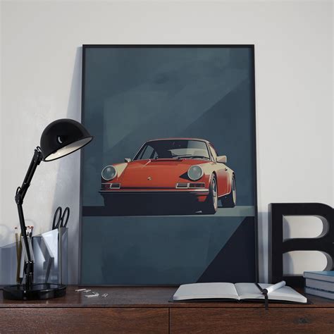 Porsche Wall Art Porsche Poster Digital Print Poster DIGITAL DOWNLOAD Porsche Illustration Car ...