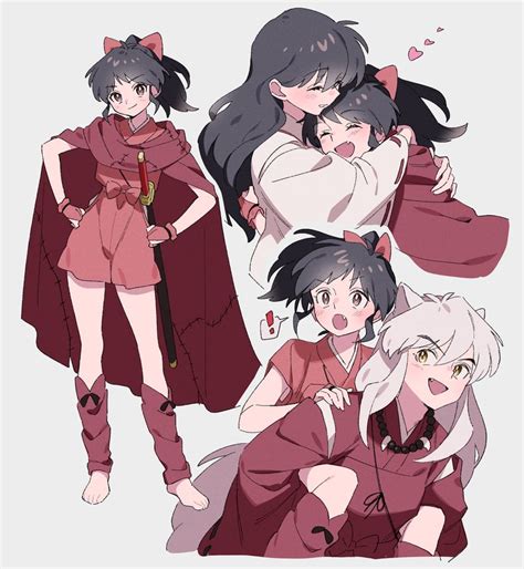 Inuyasha Higurashi Kagome And Moroha Inuyasha And 1 More Drawn By