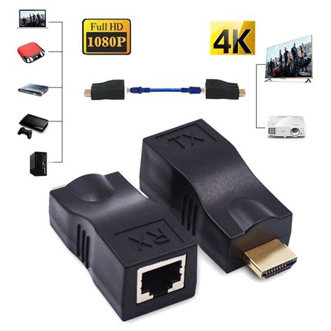 K P D Hdmi Extender Over Single Rj Cat E Network Ethernet