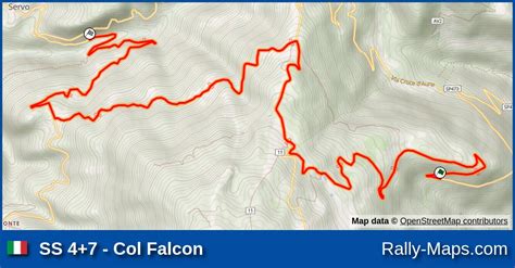 Ss Col Falcon Stage Map Rally San Martino Di Castrozza E