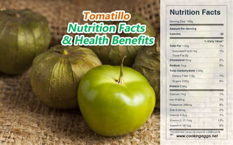 Tomatillo Nutrition Facts And Health Benefits Cookingeggs