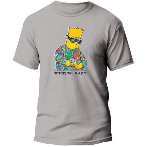 Camiseta Camisa Bart Simpsons Notorious Biggie Rapper Hip Hop Malha