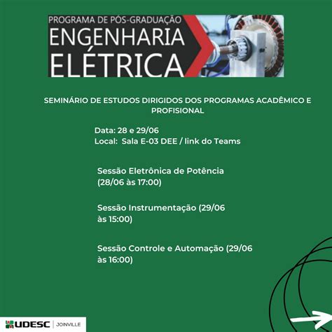 Notícia Programas De Pós Graduação Em Engenharia Elétrica Da Udesc