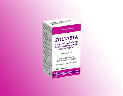 Zoltasta Mg Ml Iv Infuzyon Icin Konsantre Cozelti Iceren Flakon