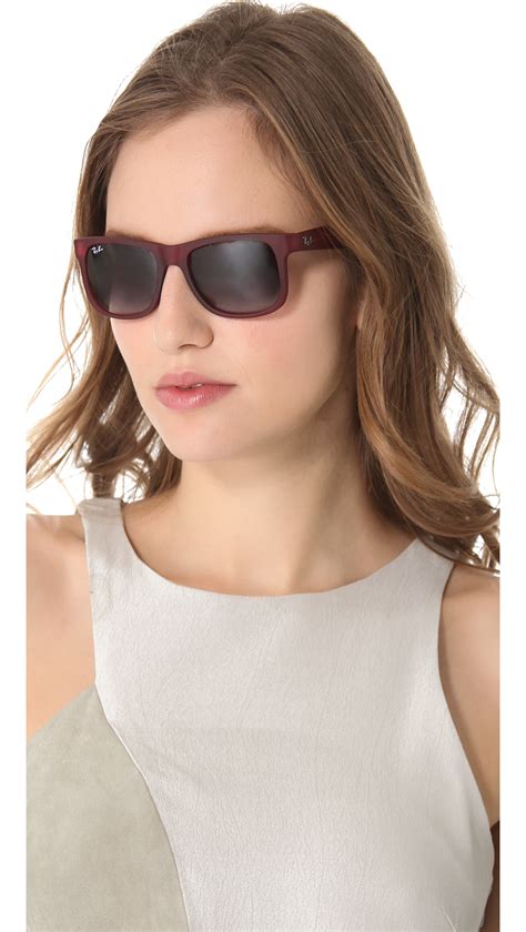 Lyst Ray Ban Justin Sunglasses In Purple