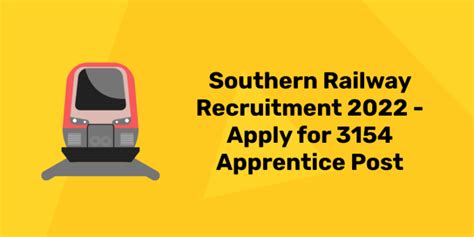 Southern Railway Recruitment Notification 2021 191 Posts