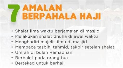 Masya Allah Ini 7 Amalan Yang Pahalanya Setara Haji Dan Umrah Salah