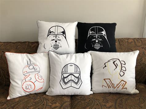 Embroidered Star War Pillow Covers Star Wars Pillow Pillows Throw