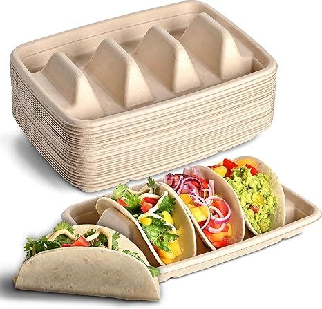 Amazon Pcs Disposable Taco Holders For Party Premium Paper Taco