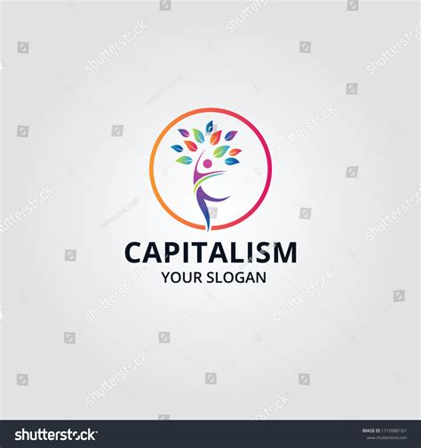 Capitalism Logo Design Template Capitalism Minimalist Stock Vector