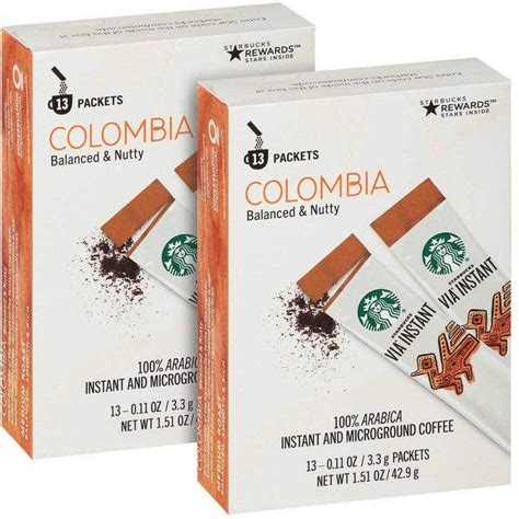 Amazon Starbucks Via Instant Medium Roast Colombia Coffee 26