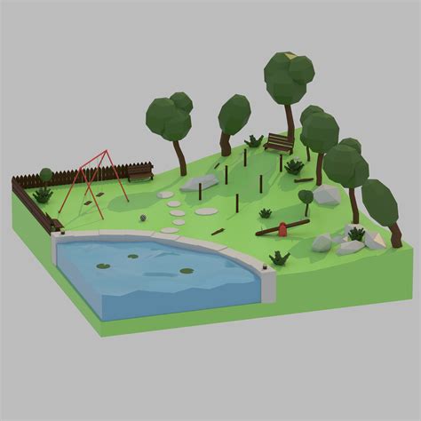 Artstation Small Park Diorama