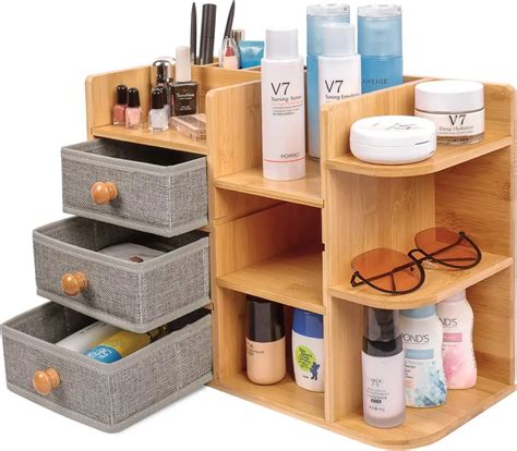 Wood Makeup Organizer Saubhaya Makeup