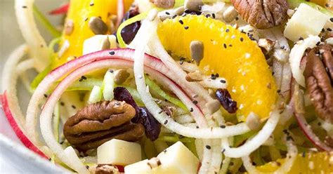 Spiralized Apple Salad With Citrus Dressing Jessica Gavin