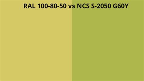 Ral 100 80 50 Vs Ncs S 2050 G60y Ral Colour Chart Uk