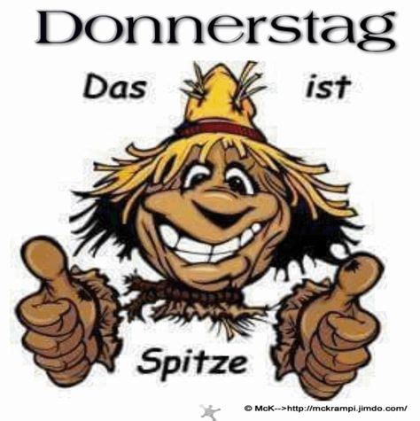 Donnerstag McKrampi 100 Free Donnerstagsgrüße Guten morgen lustig