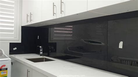 Black Painted Glass Splashback Youtube